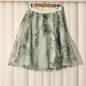 Ted Baker London Roshini Green Floral Midi Skirt